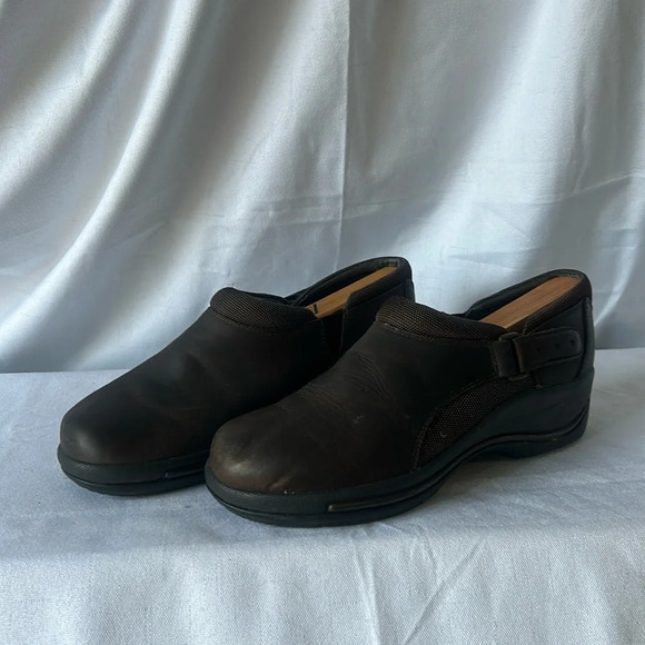Dansko Womens Nursing Clogs Shoes Brown Leather Hook & Loop Eur 38 US 7-7.5‎ - Picture 1 of 13